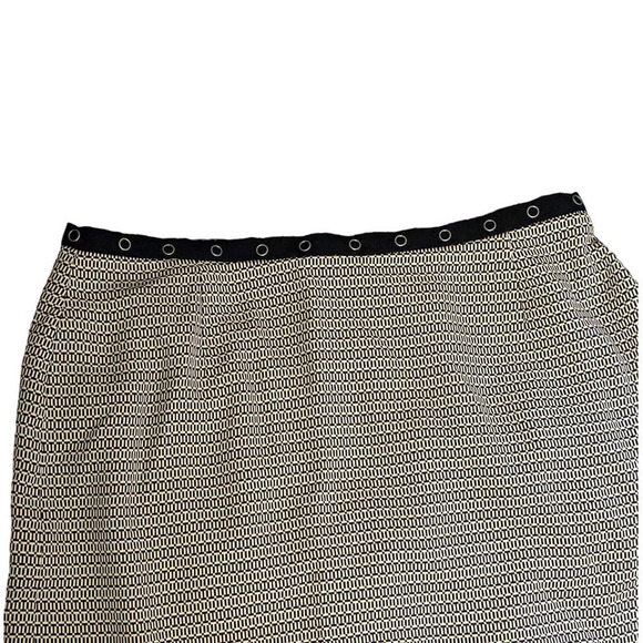 Norton McNaughton Women's Size 14 Pencil Skirt Abstract Geo Print Faux Snaps - Picture 3 of 8